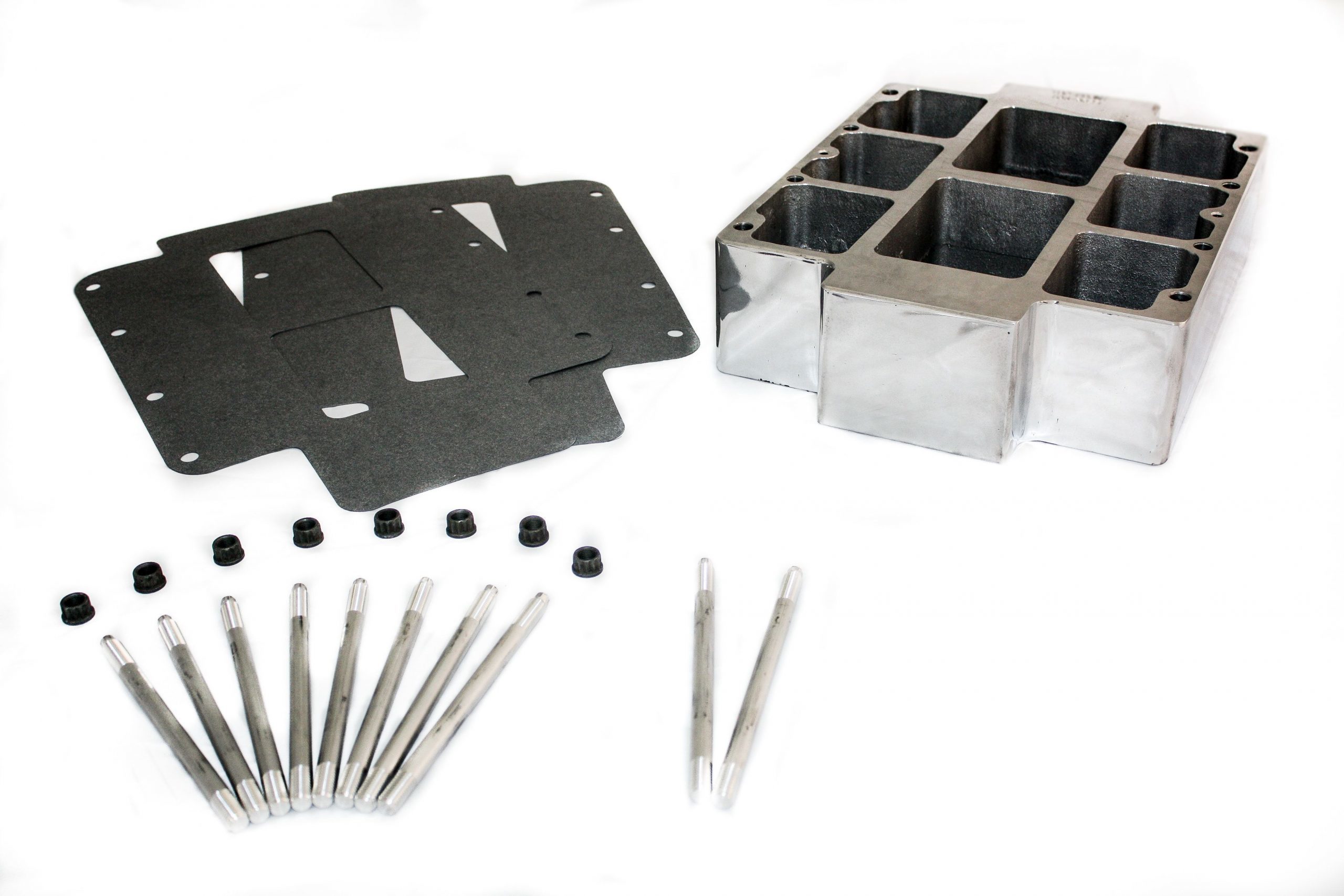 THE BLOWER SHOP Blower Manifold Spacer 4in - Polished 5024