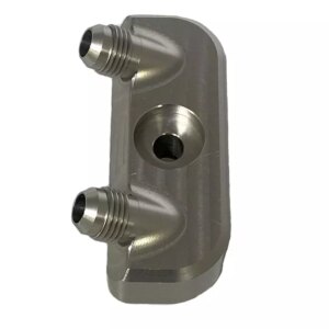 BOWLER PERFORMANCE TRANSMISSIONS GM 6L80E Cooler Manifold Set Converts To -6 Black 2410003