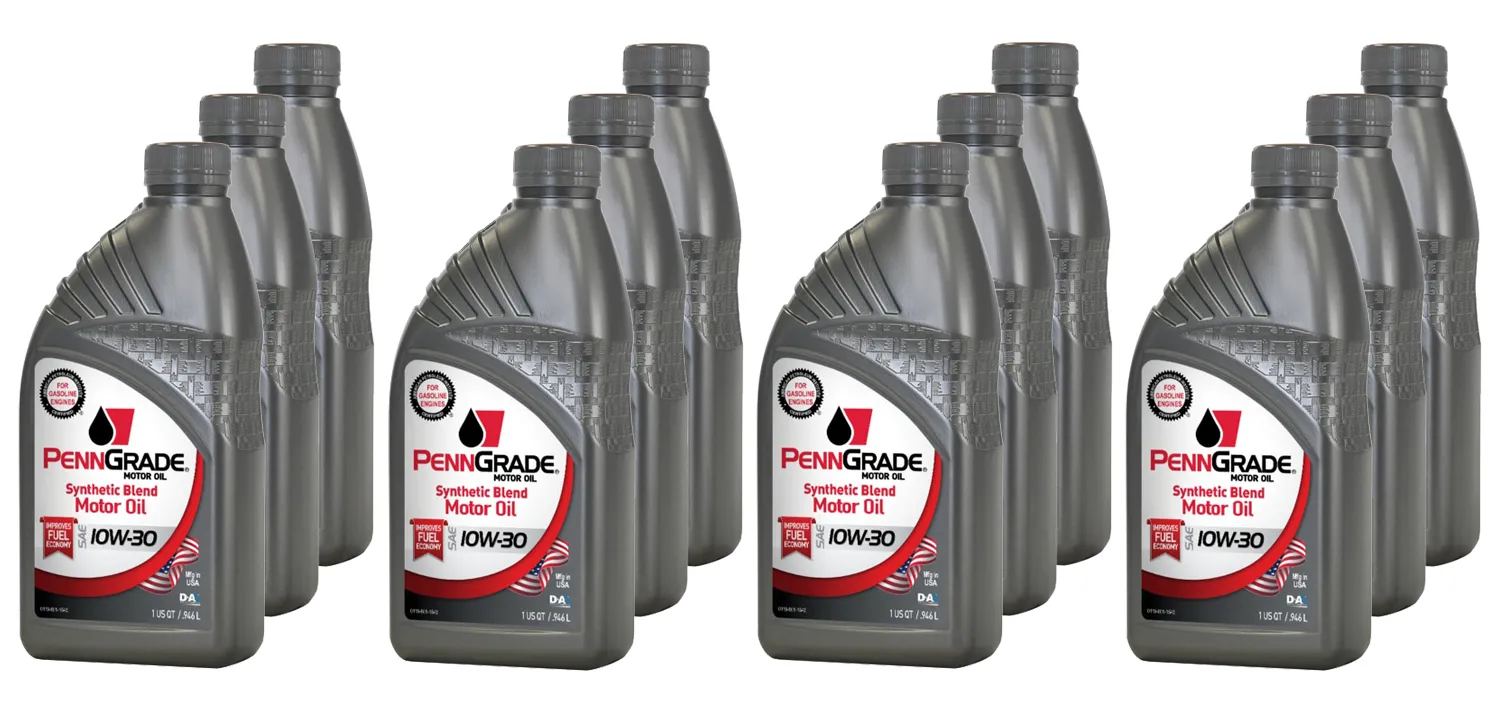 PENNGRADE MOTOR OIL PennGrade Syn Blend 10w 30 Case 12 x 1 Quart 62736