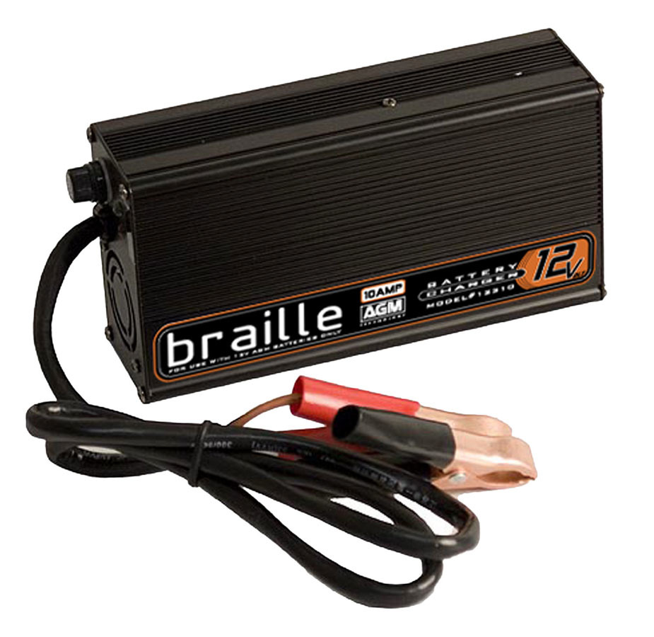 BRAILLE AUTO BATTERY Battery Charger 12-Volt 10amp Rapid Charge 12310