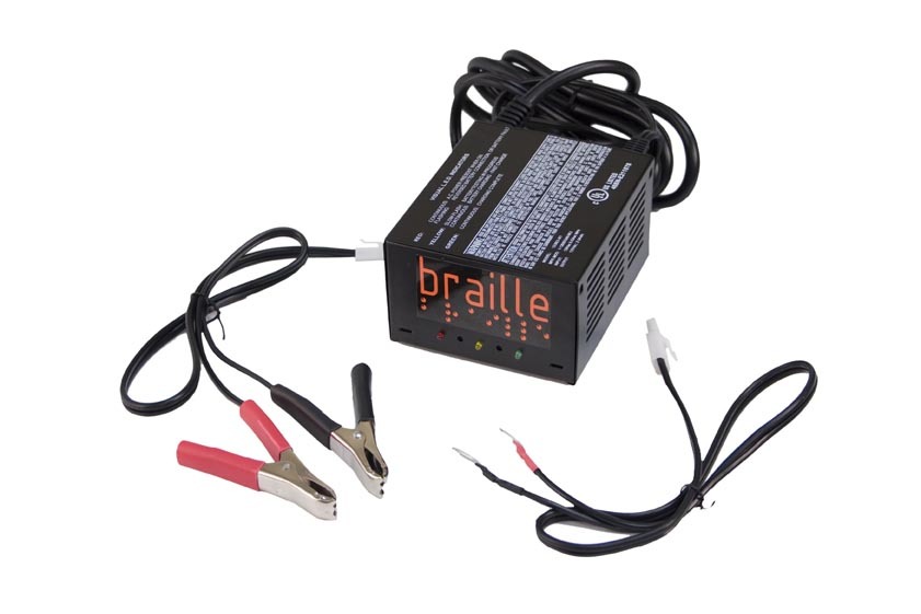 BRAILLE AUTO BATTERY Electronic Batt Charger 2 amp 1232