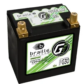 BRAILLE AUTO BATTERY Lithium 12 Volt Battery Green Lite 947 Amps G30