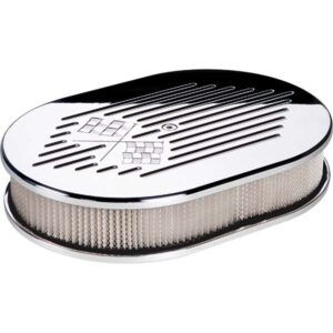 BILLET SPECIALTIES Small Oval Air Cleaner W/Flags 15327