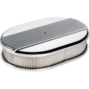 BILLET SPECIALTIES Small Ribbed Oval Air Cleaner 15630