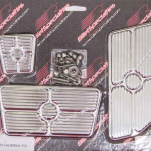 BILLET SPECIALTIES Universal Pedal Kits Grooved Polished 198622