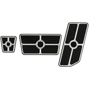 BILLET SPECIALTIES Universal Pedal Kits Grooved Black 198625