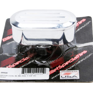BILLET SPECIALTIES Polished Breather Oval Style 20920