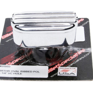 BILLET SPECIALTIES Billet Breather Oval Ribbed 1-1/4in VC Hole 20950