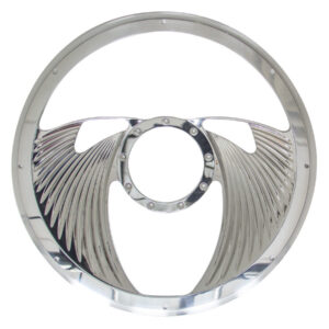 BILLET SPECIALTIES Half Wrap Steering Wheel -Eagle Polished 29825