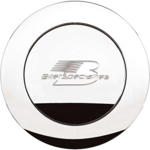 BILLET SPECIALTIES Polished Horn Button Lg. Billet Logo 32625