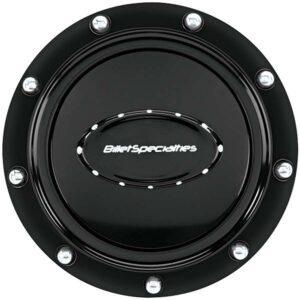 BILLET SPECIALTIES Horn Button Riveted Black Anodized 32719