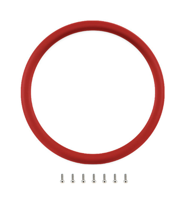 BILLET SPECIALTIES Half Wrap Ring 15.5in Red Leather 33005