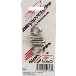 BILLET SPECIALTIES 3/8-16 x 1in SS Bolts Pair 66120