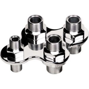 BILLET SPECIALTIES A/C & Heater Hose Bulkhead 4-Port 66920