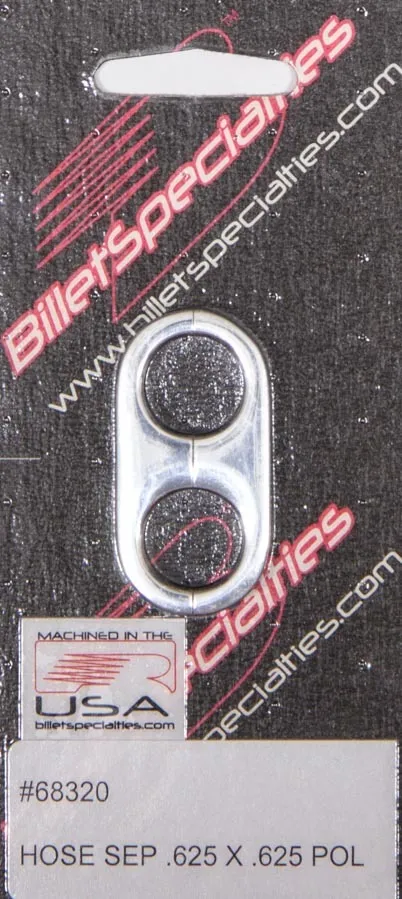 BILLET SPECIALTIES Hose Separator .625x.625 -Polished 68320