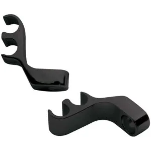 BILLET SPECIALTIES 2 Wire Separator Valve Cover Mount Black Pair 69782