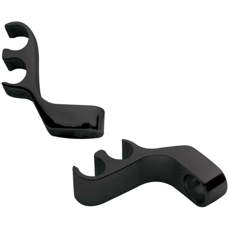 BILLET SPECIALTIES 2 Wire Separator Valve Cover Mount Black Pair 69782