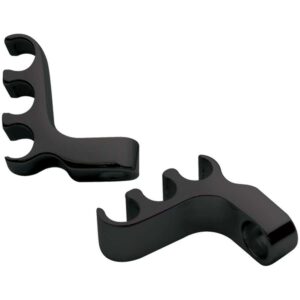 BILLET SPECIALTIES 3 Wire Separator Valve Cover Mount Black Pair 69783