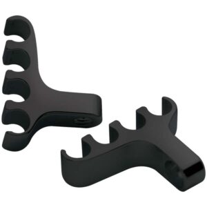 BILLET SPECIALTIES 4 Wire Separator Valve Cover Mount Black Pair 69784