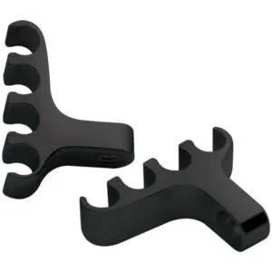 BILLET SPECIALTIES 4 Wire Separator Valve Cover Mount Black Pair 69784