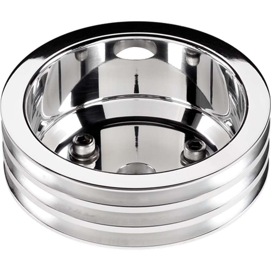 BILLET SPECIALTIES SBC 3 GRV Crank Pulley LWP Polished 78230