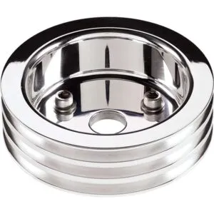 BILLET SPECIALTIES Polished SBC 3 Groove Lower Pulley 81320