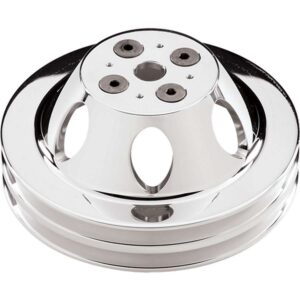 BILLET SPECIALTIES Polished BBC 2 Groove Upper Pulley 82220