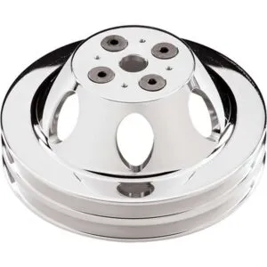 BILLET SPECIALTIES Polished BBC 2 Groove Upper Pulley 82220