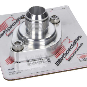 BILLET SPECIALTIES Thermostat Housing -16AN Straight Up Chevy 90116