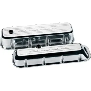 BILLET SPECIALTIES BBC Valve Covers Chevy Logo Short 96023