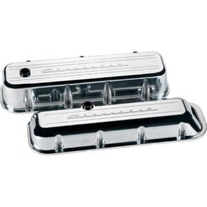 BILLET SPECIALTIES BBC Valve Covers Chevy Logo Tall 96123