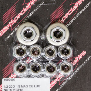 BILLET SPECIALTIES 1/2-20 X 1/2 Mag Lug Nuts (10/PK) 999997