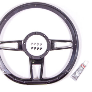 BILLET SPECIALTIES Steering Wheel Formula D-Shaped 14in Contrast BC29409