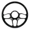 BILLET SPECIALTIES Steering Wheel 1/2 Wrap 14in Win Lite Black BC30102