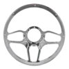 BILLET SPECIALTIES Steering Wheel 1/2 Wrap 15.5in Win Lite Black BC34102