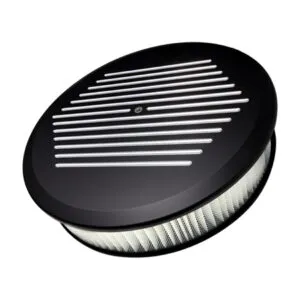 BILLET SPECIALTIES Air Cleaner 14in Round Ball Milled Black BLK15820