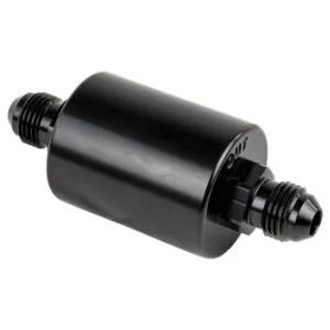 BILLET SPECIALTIES In Line Fuel Filter -6AN Ends Black BLK42230