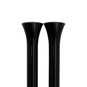 BILLET SPECIALTIES Door Lock Knobs Tri-Five Smooth Black Pair BLK45930