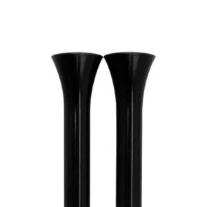 BILLET SPECIALTIES Door Lock Knobs Tri-Five Smooth Black Pair BLK45930