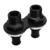 BILLET SPECIALTIES Heat Bulkhead Push On 2-Port Black BLK66825