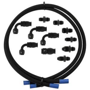 BILLET SPECIALTIES Hose Kit Power Steering w/Pump Mount Reservoir BLK77905