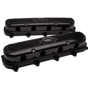 BILLET SPECIALTIES Valve Covers Gen V LT Ribbed Black P95575