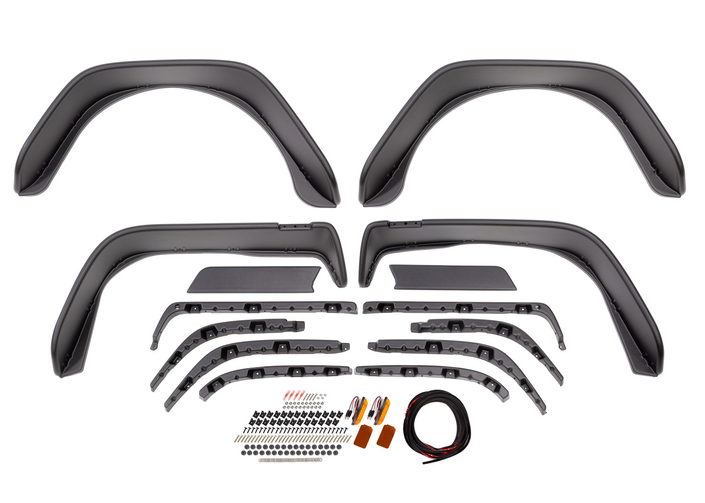 BUSHWACKER 97-06 Jeep TJ Flat Style Fender Flares 10920-07