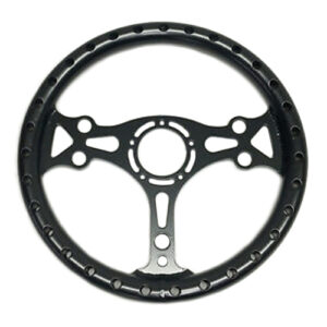 CHASSIS ENGINEERING 13in Black Alum. Dished Steering Wheel C/E2741