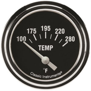 CLASSIC INSTRUMENTS Hot Rod Temperature Gaug e 2-5/8 Short Sweep HR226SLF-04