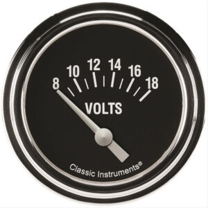 CLASSIC INSTRUMENTS Hot Rod Volt Gauge 2-5/8 Short Sweep HR230SLF
