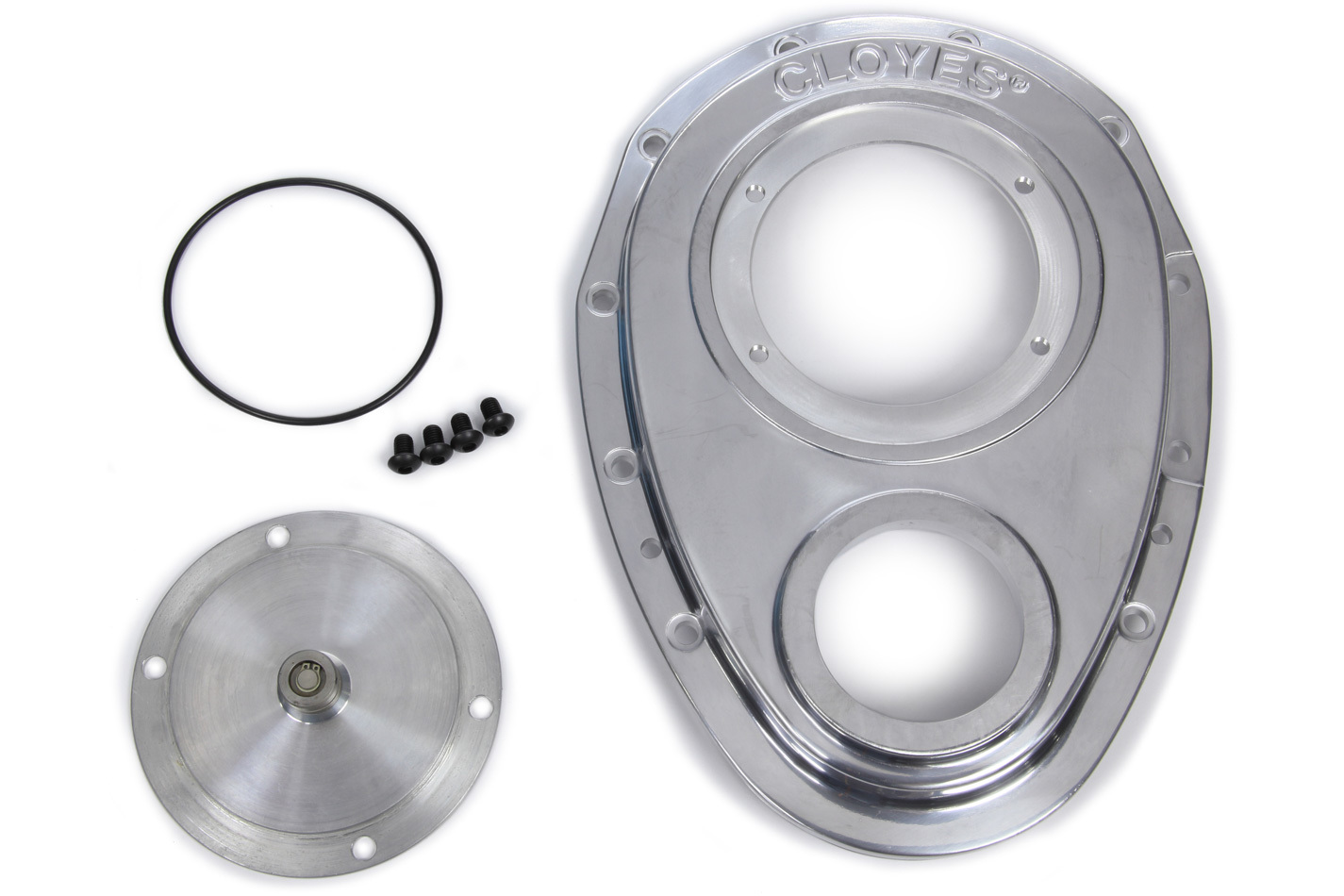 CLOYES Aluminum Timing Cover - SBC 2pc. 9-221