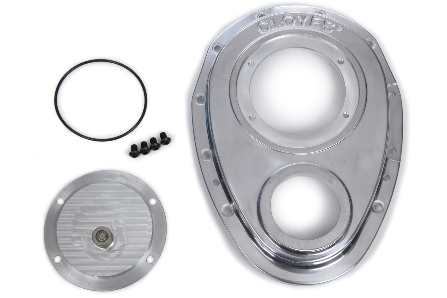 CLOYES Aluminum Timing Cover - SBC w/BBC Snout 2pc. 9-229