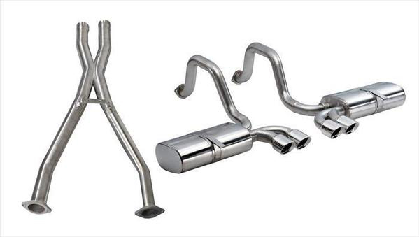 CORSA PERFORMANCE 2.5in Cat-Back Dual Rea r Exit with Twin 3.5in P 14111CB
