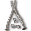 CORSA PERFORMANCE Crossover X Pipe 2.5in 16 Gauge Stainless Steel 14131